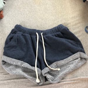 Navy sweat shorts